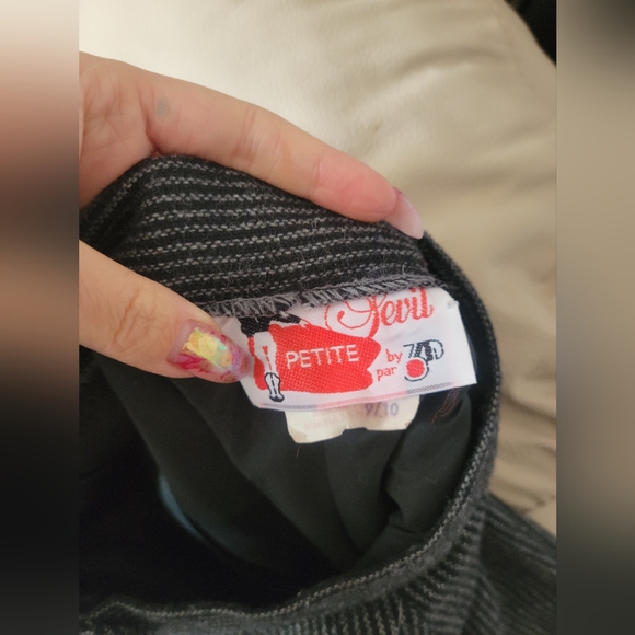 Petite Pinstripe Wool High Waisted Dress Pants NWT - Picture 3 of 10